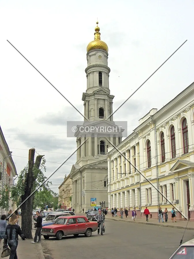 View to the belltower from Universitetskaya Street