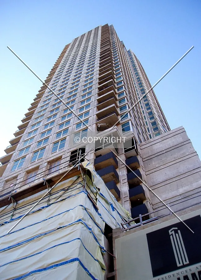 Looking straight up from the northwest