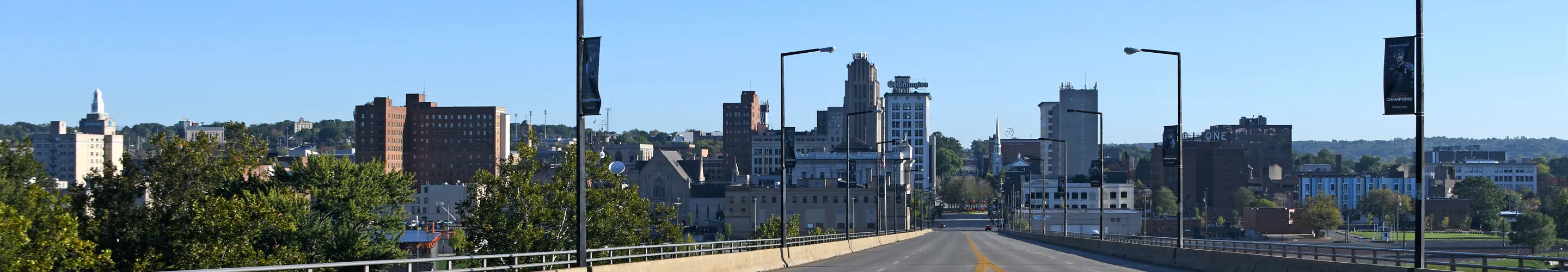 Downtown from the southwest