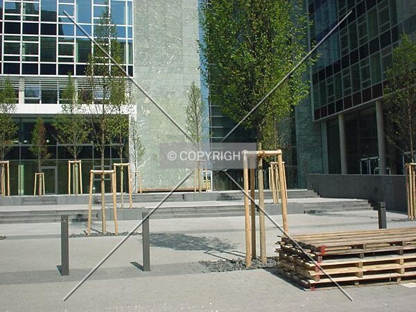 In front of main entrance