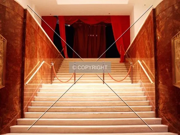 Grand staircase to the second floor