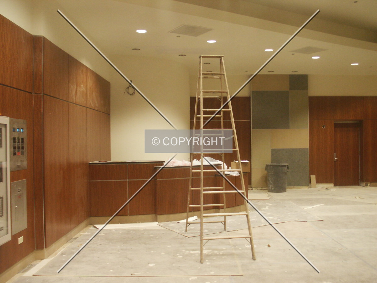 North side of the lobby, looking east