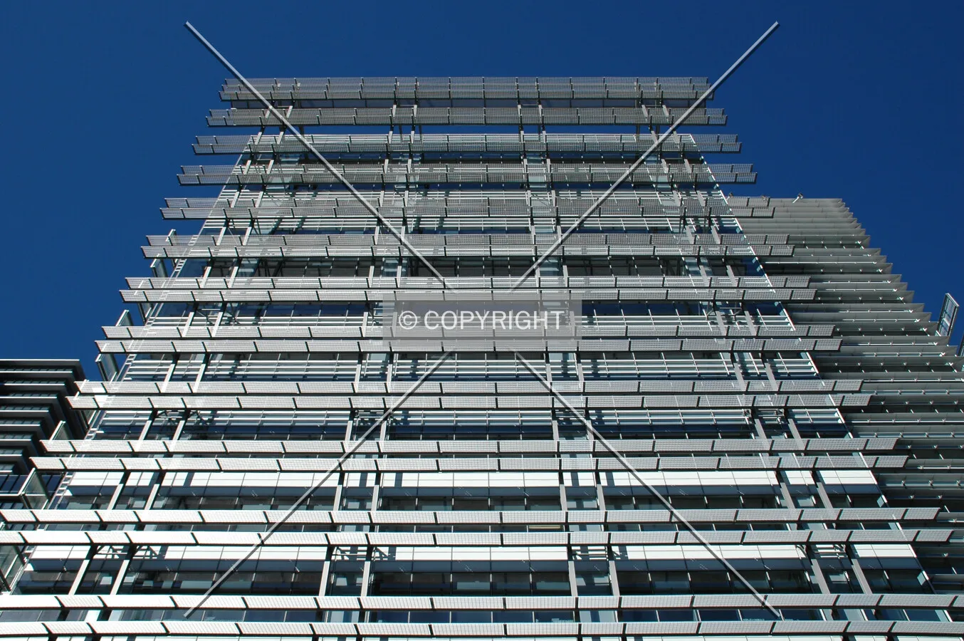 Looking up the north side