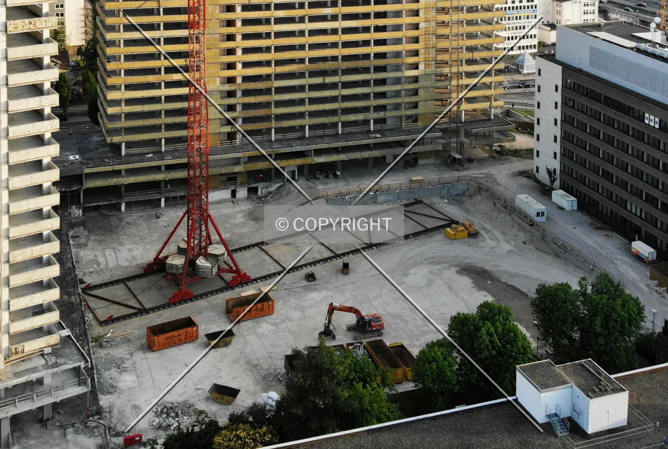 The site of the car park after it was demolished