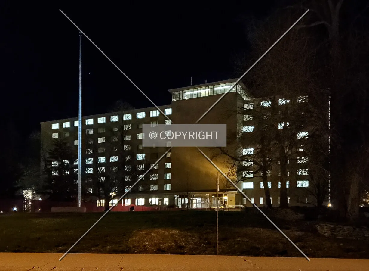 Northwest view at night; March 29, 2020