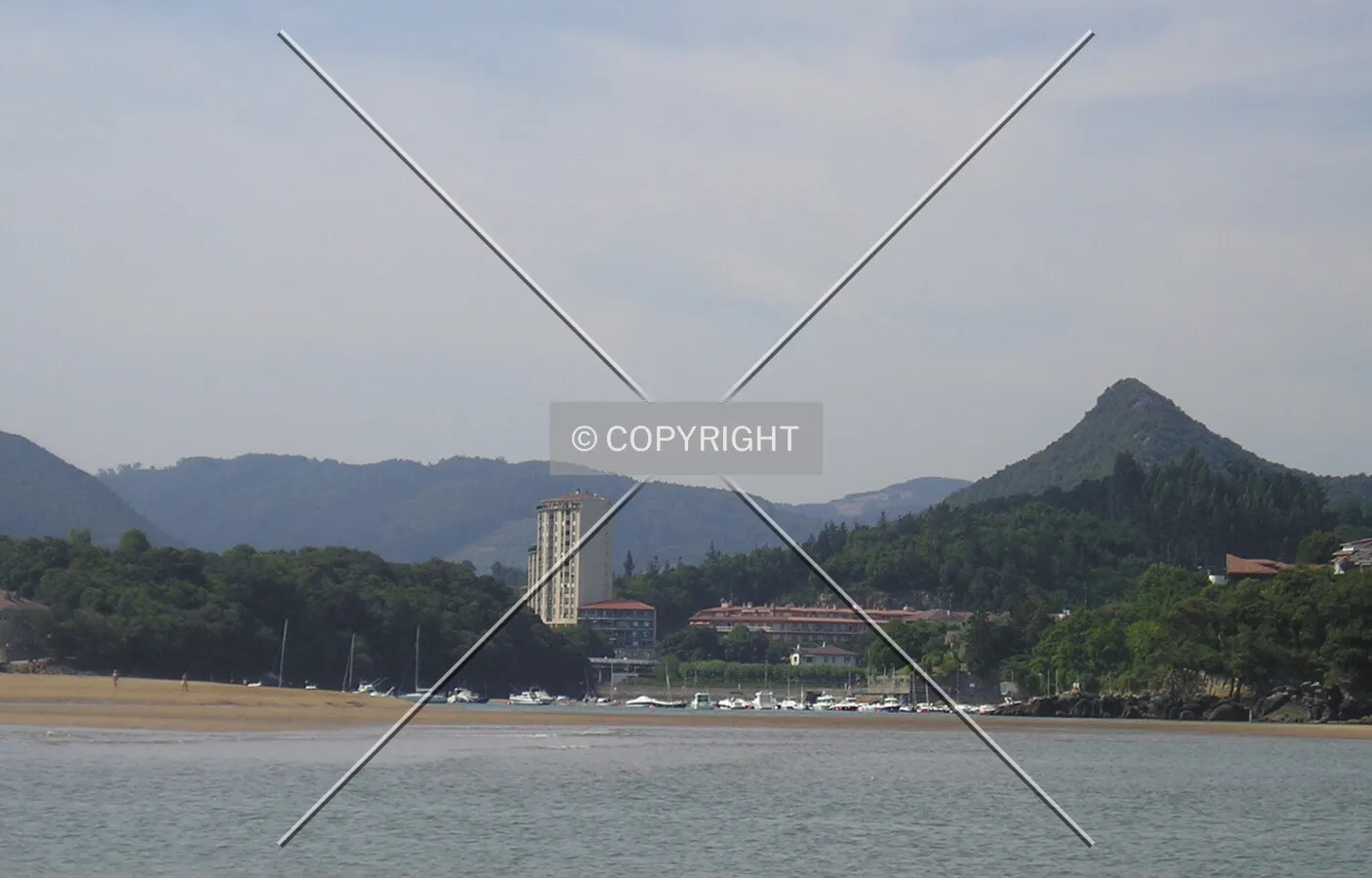 View from the beach of Laida