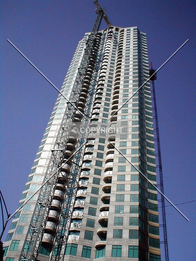Low angle view from Kinzie Street