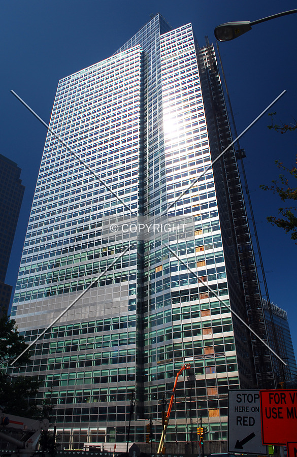 Looking up from West Street