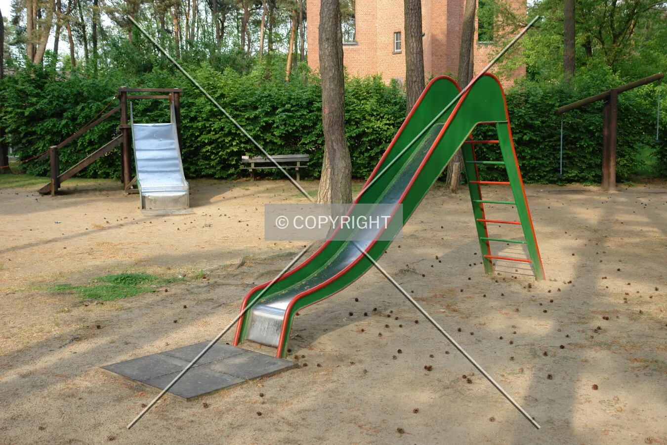 A playground slide