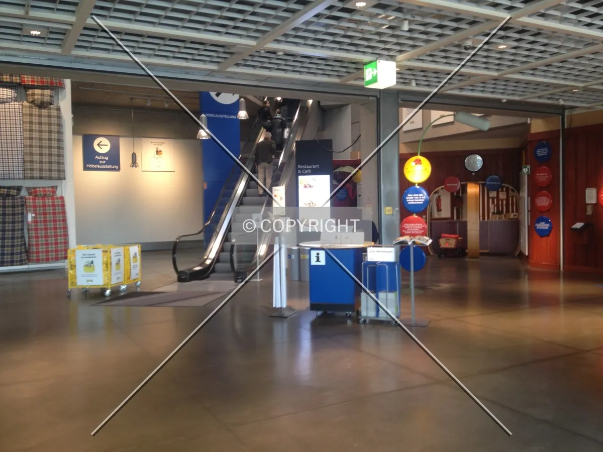 Transit floor between the ground level and 1st floor after entering IKEA