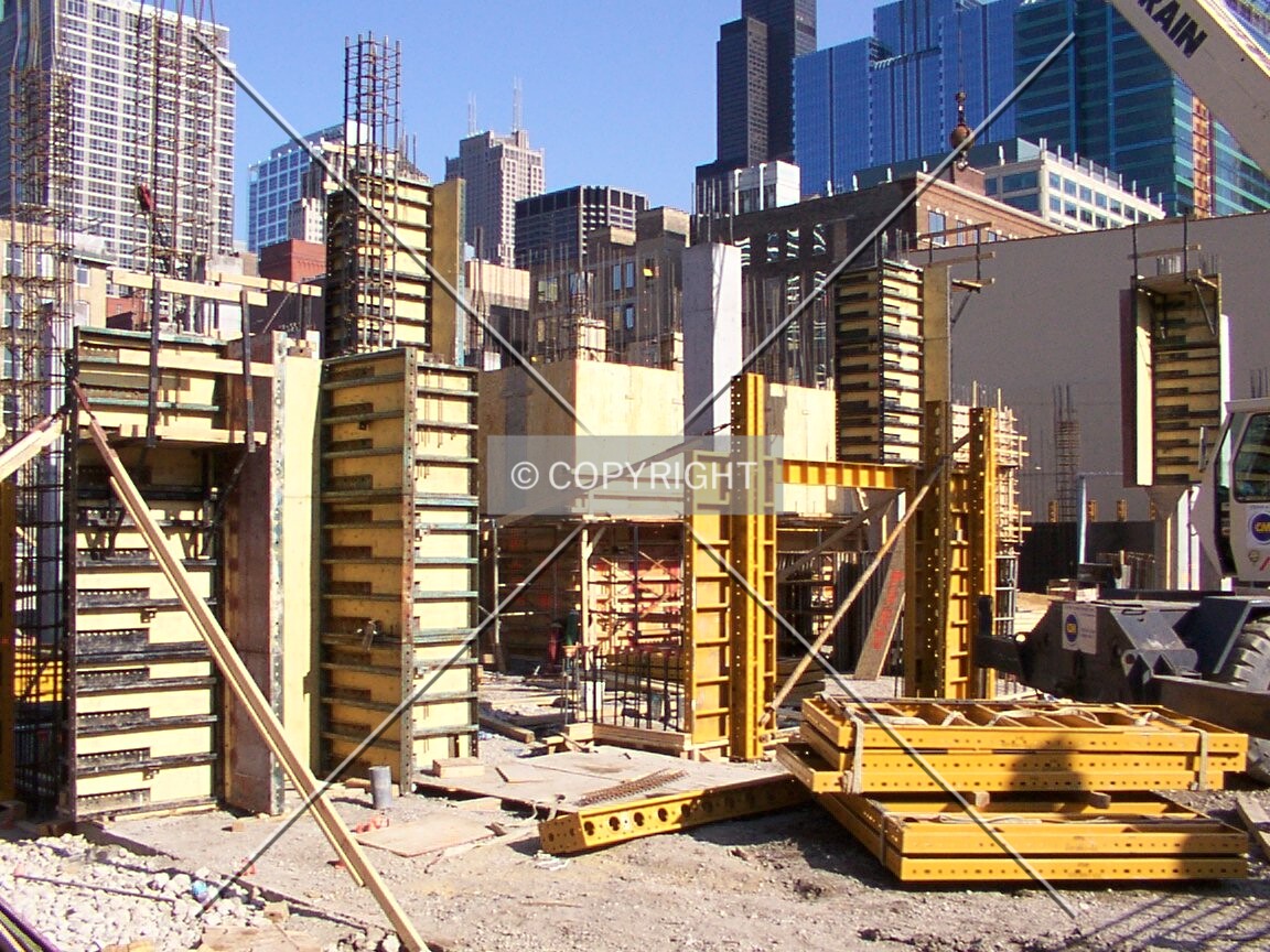 Beginnings of the tower's structure