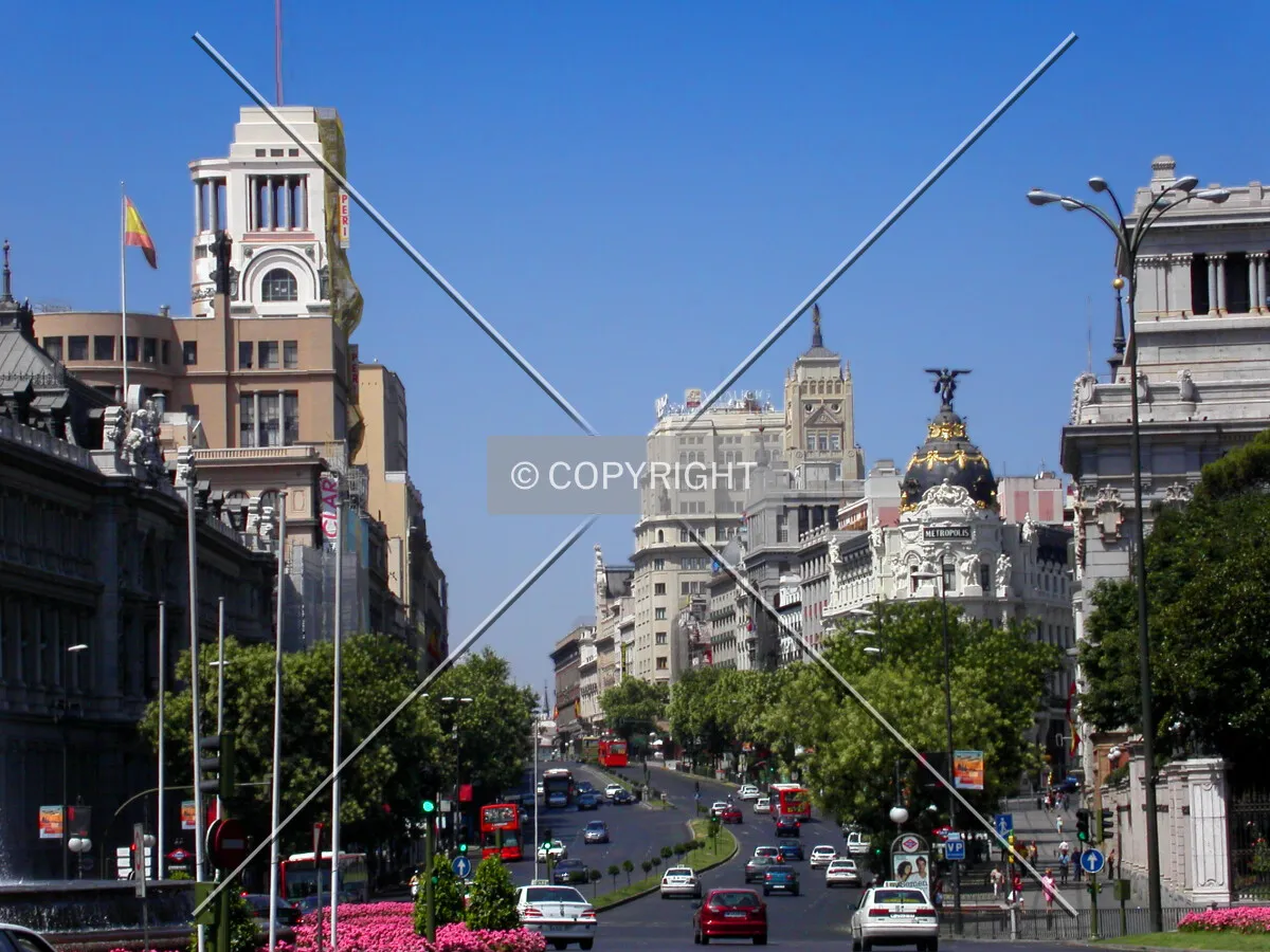 Alcala street as seen from Cibeles