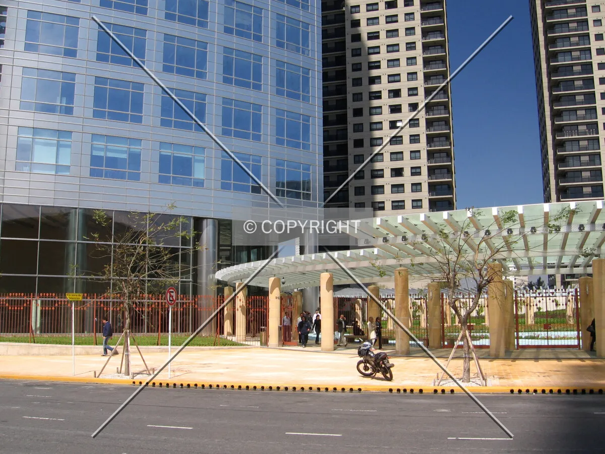 View of the pergola and part of the entrance