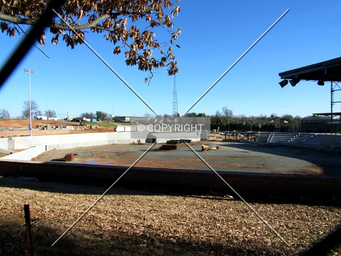 Playing field viewed from the west