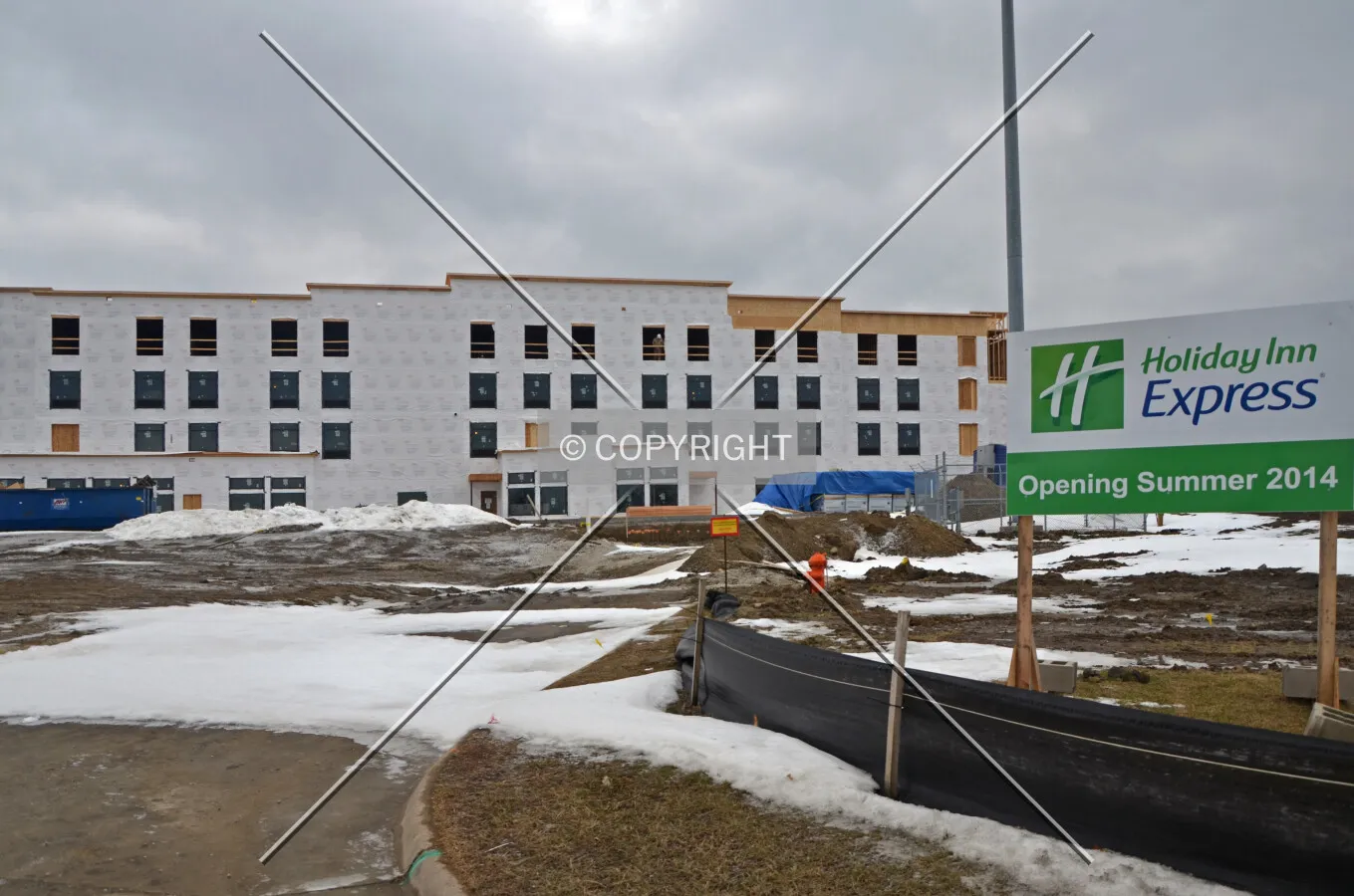 View from the north; January 14, 2014