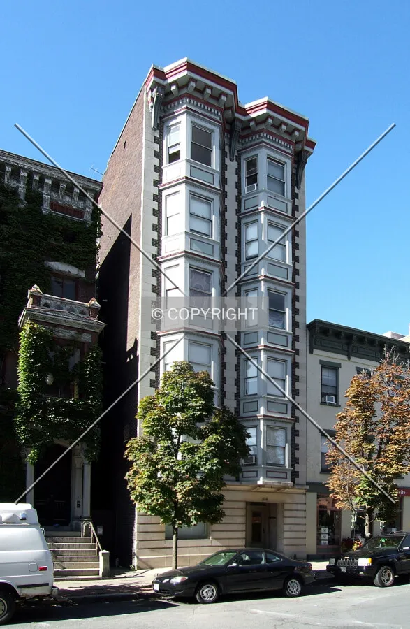 View from the northeast across State Street