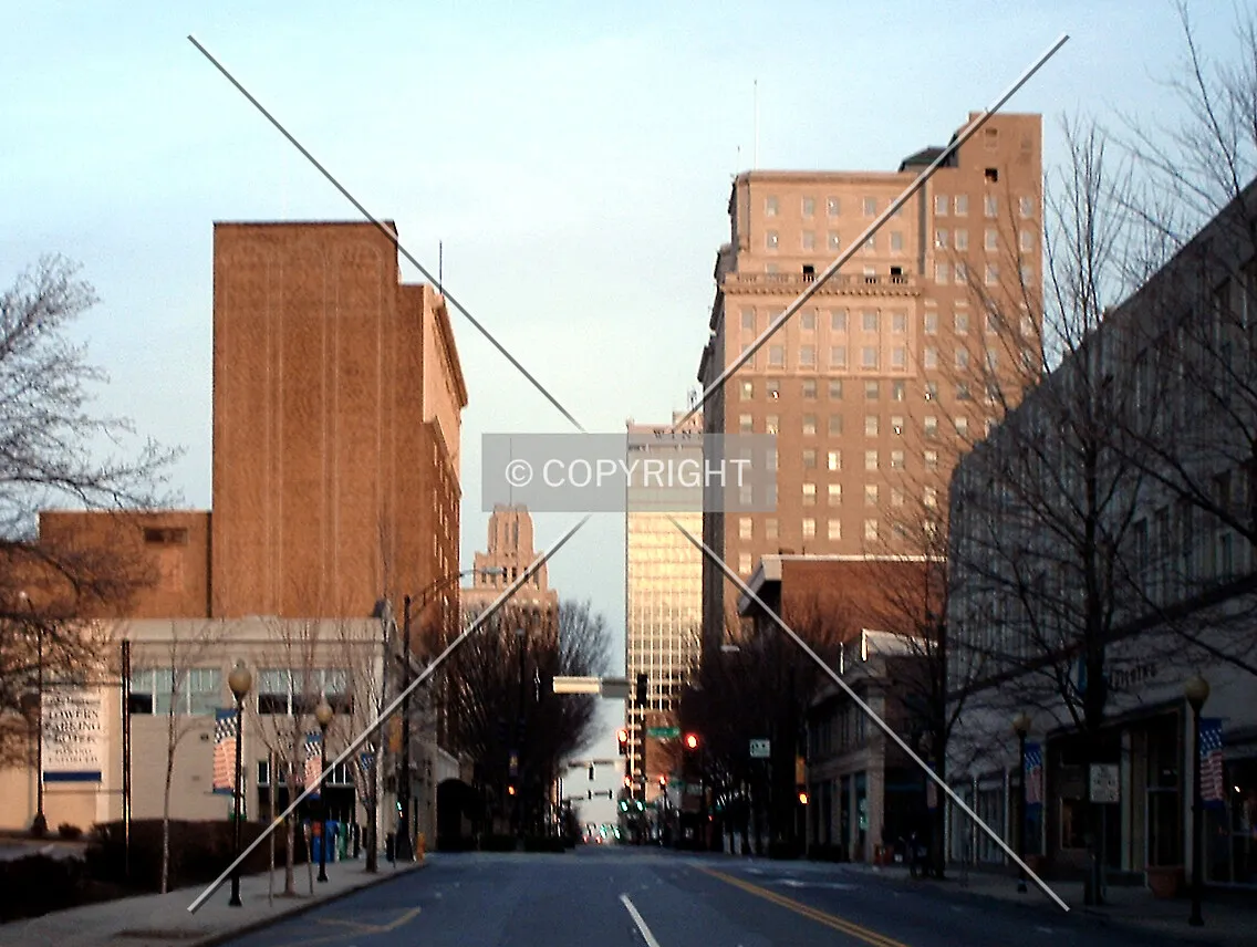 View from the west along Fourth Street