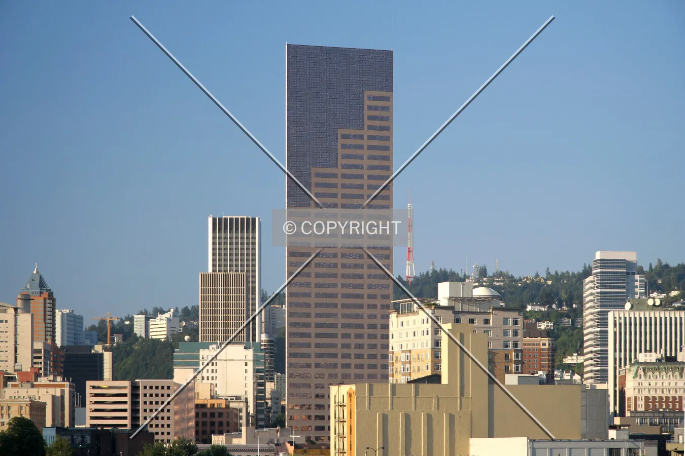 View from across Willamette River
