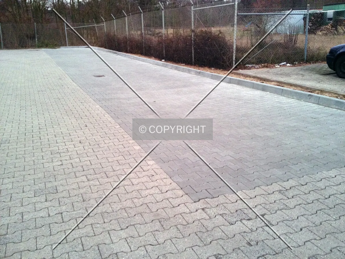 A paved area has been expanded