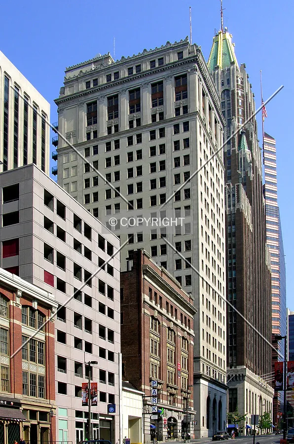 From across Light Street to the southeast