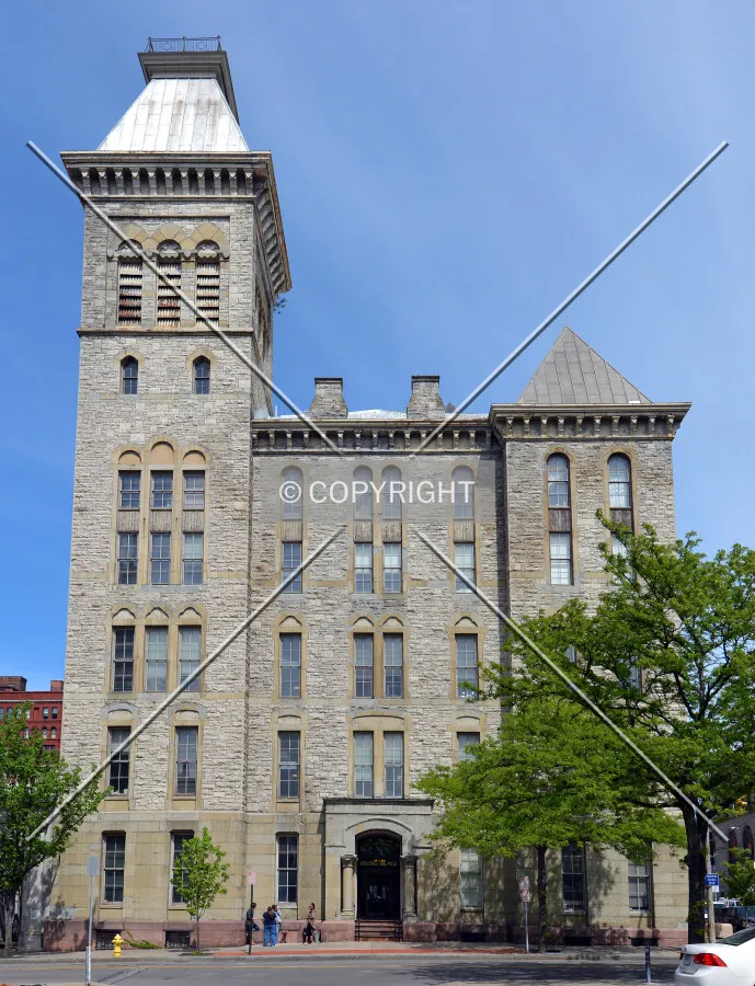 View from the southwest toward Fitzhugh Street