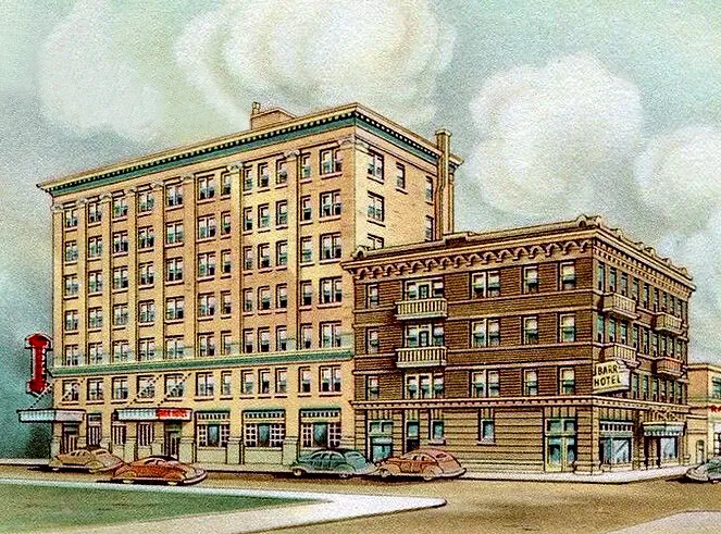 Vintage view from the southwest