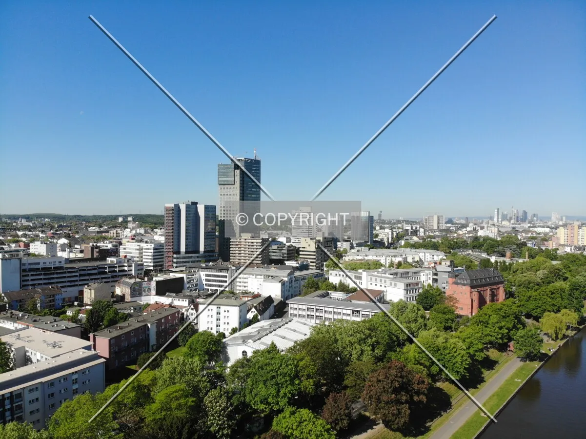 Looking over Offenbach, Hessen, Germany
