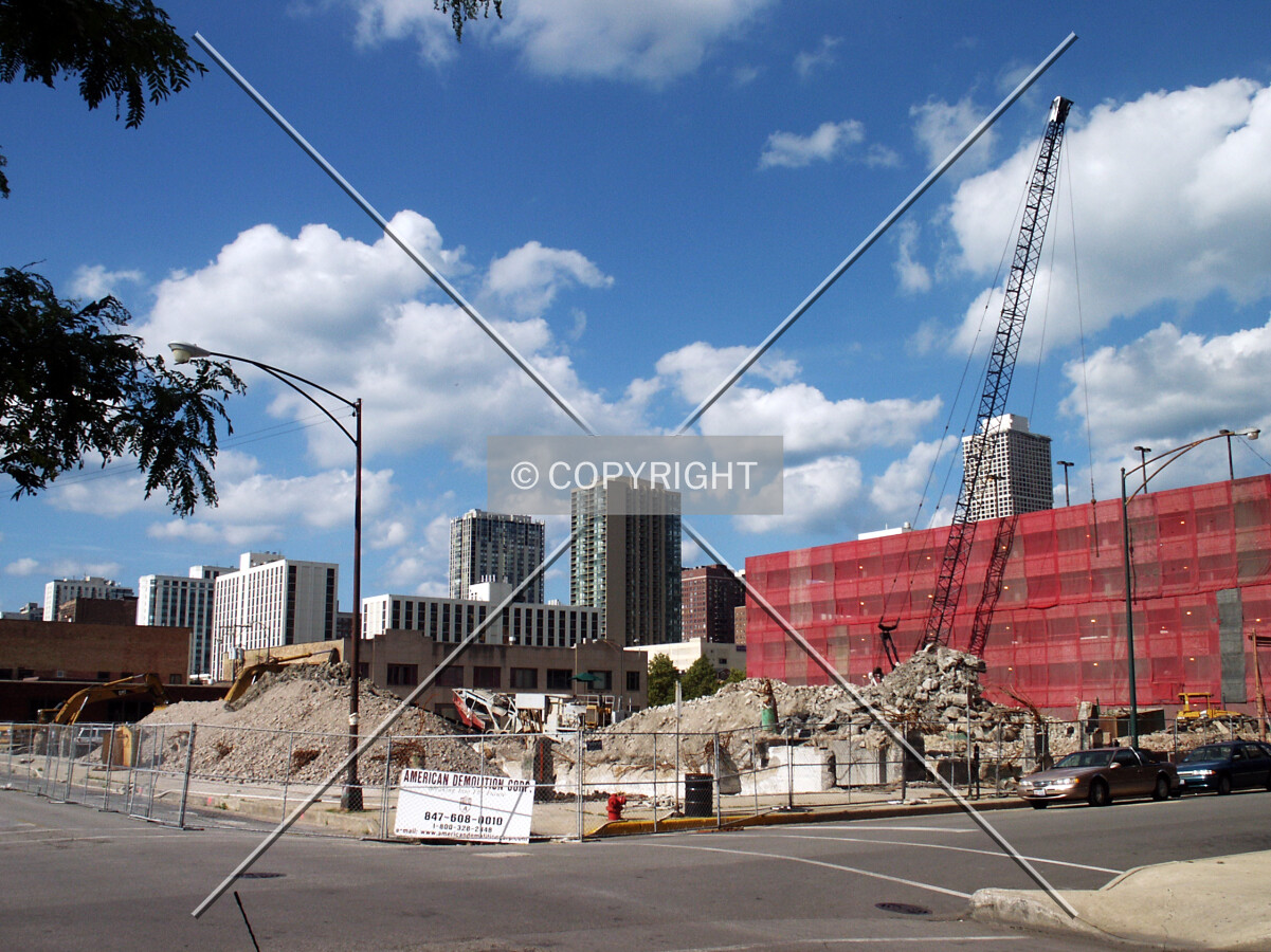 Site demolition from the southwest