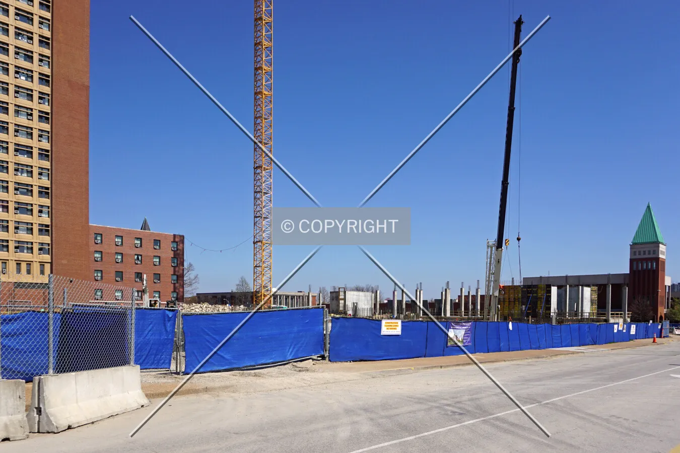 View from the southwest during construction; March 26, 2016