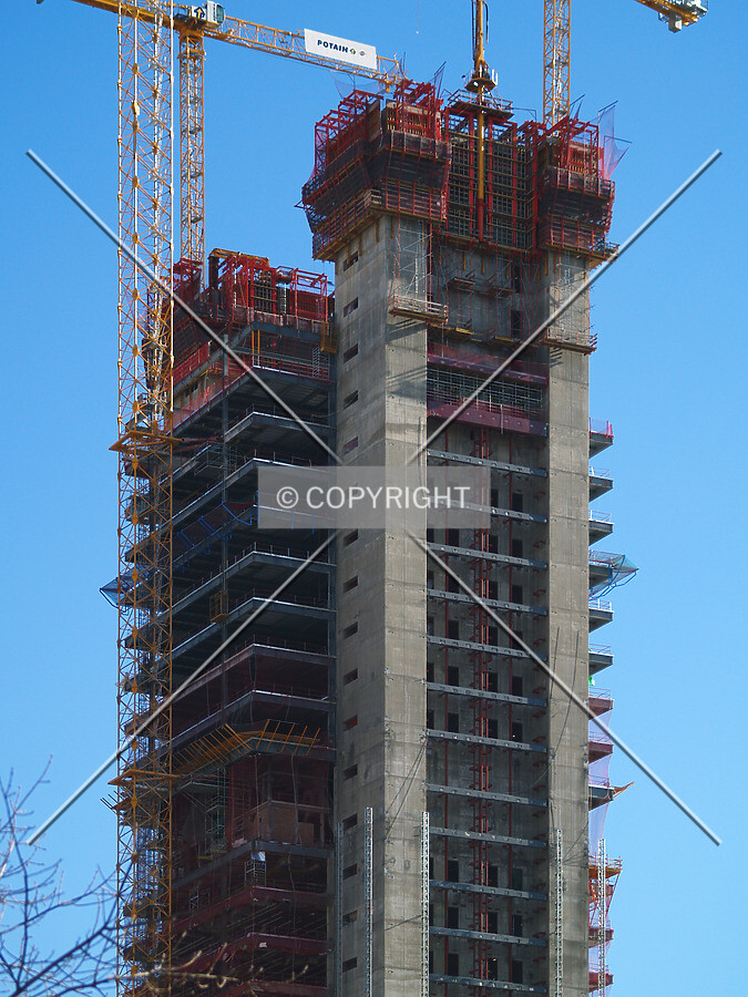 Top floors as seen from the west