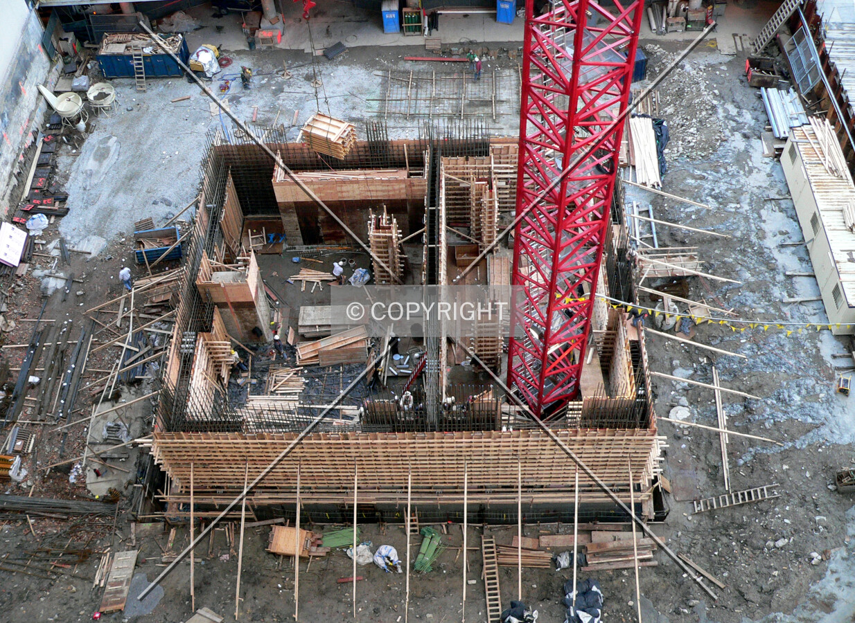 View of the site from the 10th level of the Transportation Building