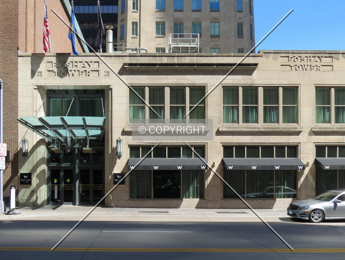 Main entrance from across Marquette Avenue