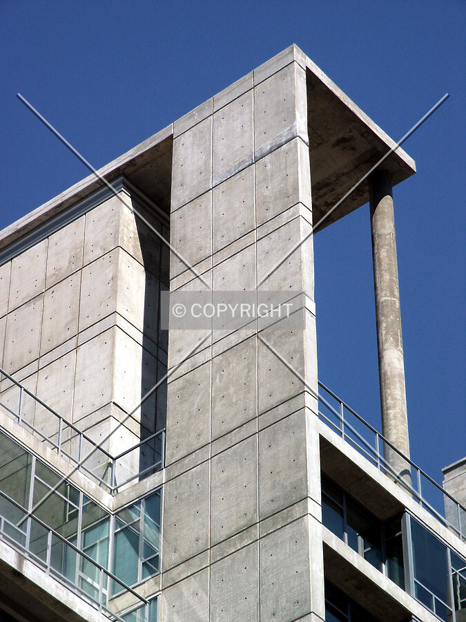 Shear wall and overhanging roof