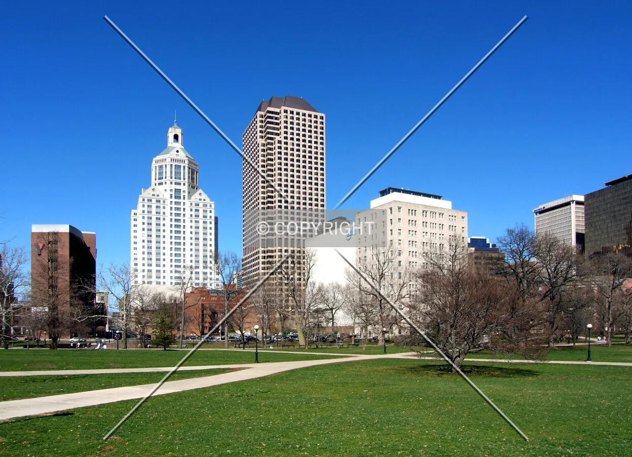 View northeast from Bushnell Park
