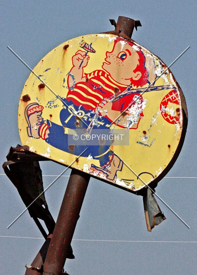 An abandoned sign; June 7, 2011