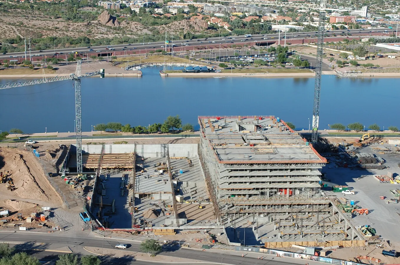 Elevated view to the north