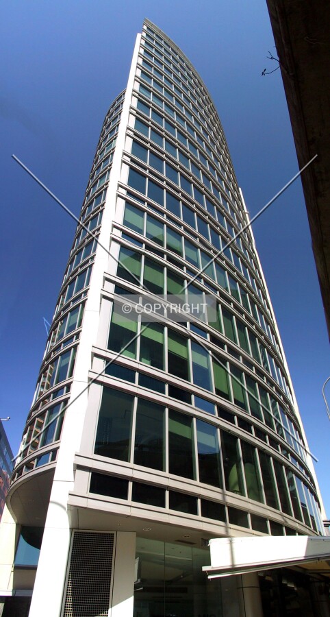 Looking up from Clarence Street
