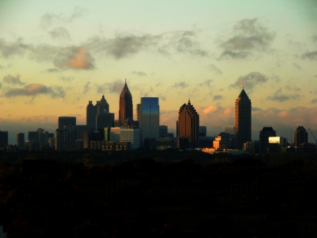 Atlanta skyline scene