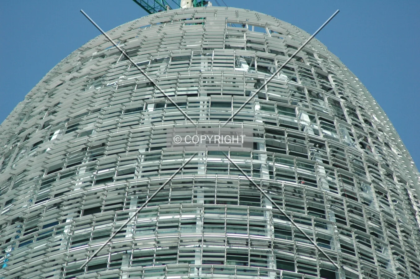 Close-up of the steel dome