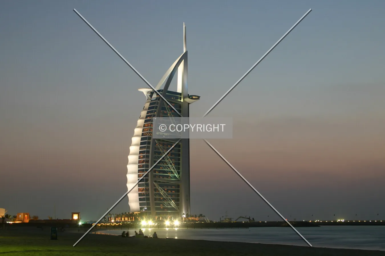 View from Jumeirah beach at sunset