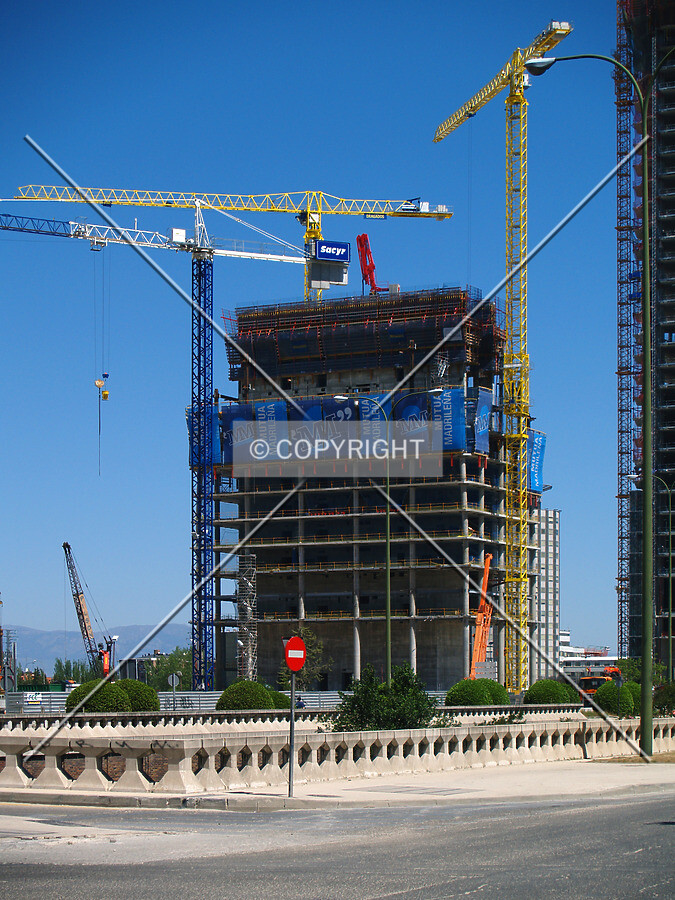 As seen from southern Paseo de la Castellana