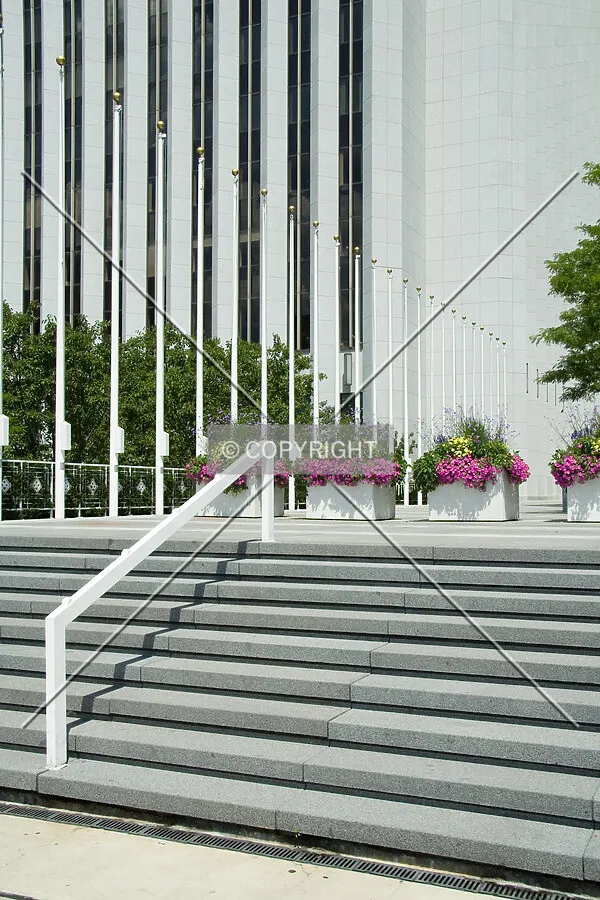 Stairs to the main plaza