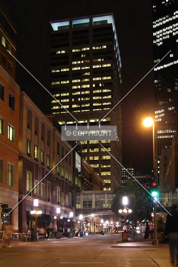 Looking up Nicollet Mall from 10th Street