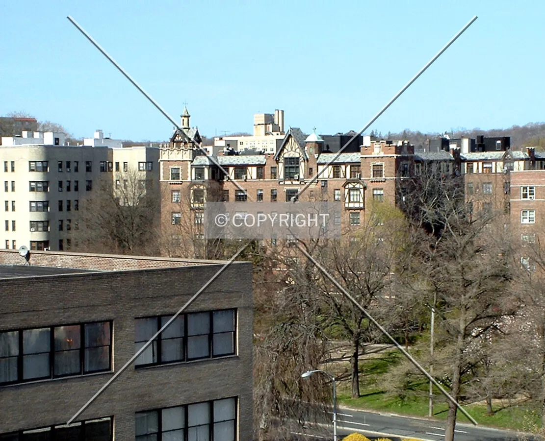 View from the southwest across Westchester Avenue