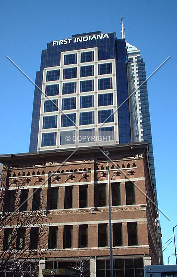 East facade from Delaware Street/Ohio Street