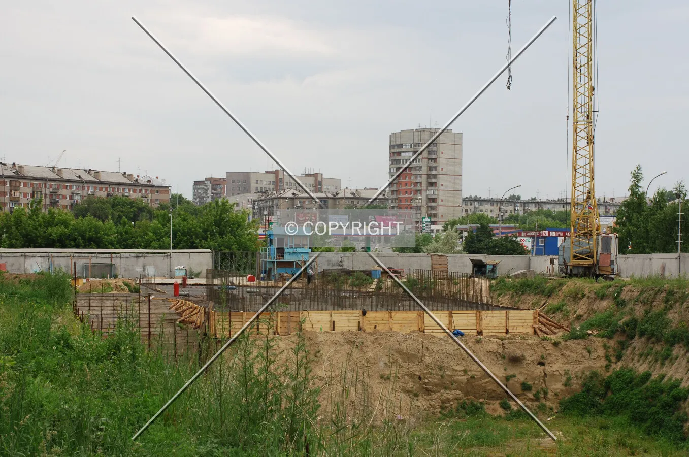 Construction site seen from the south