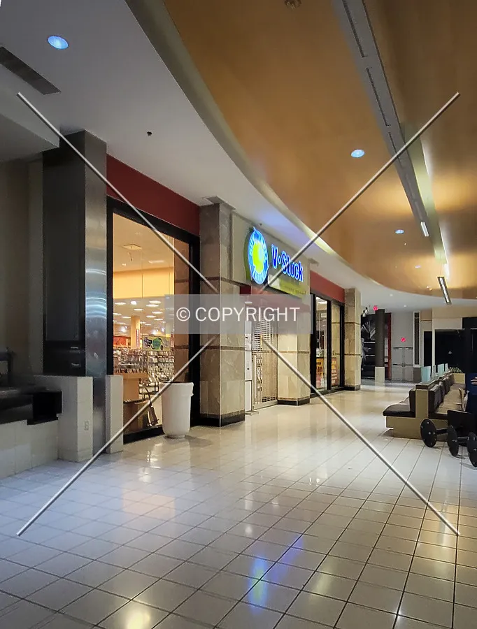 Food Court on the lower floor looking towards V-Stock; October 26, 2023