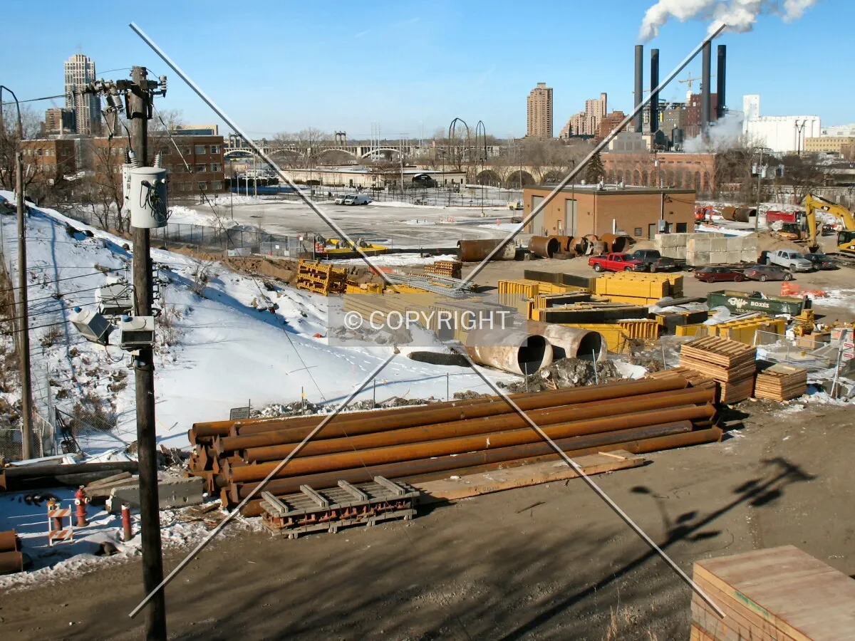View to the northwest across the site for the southernmost span