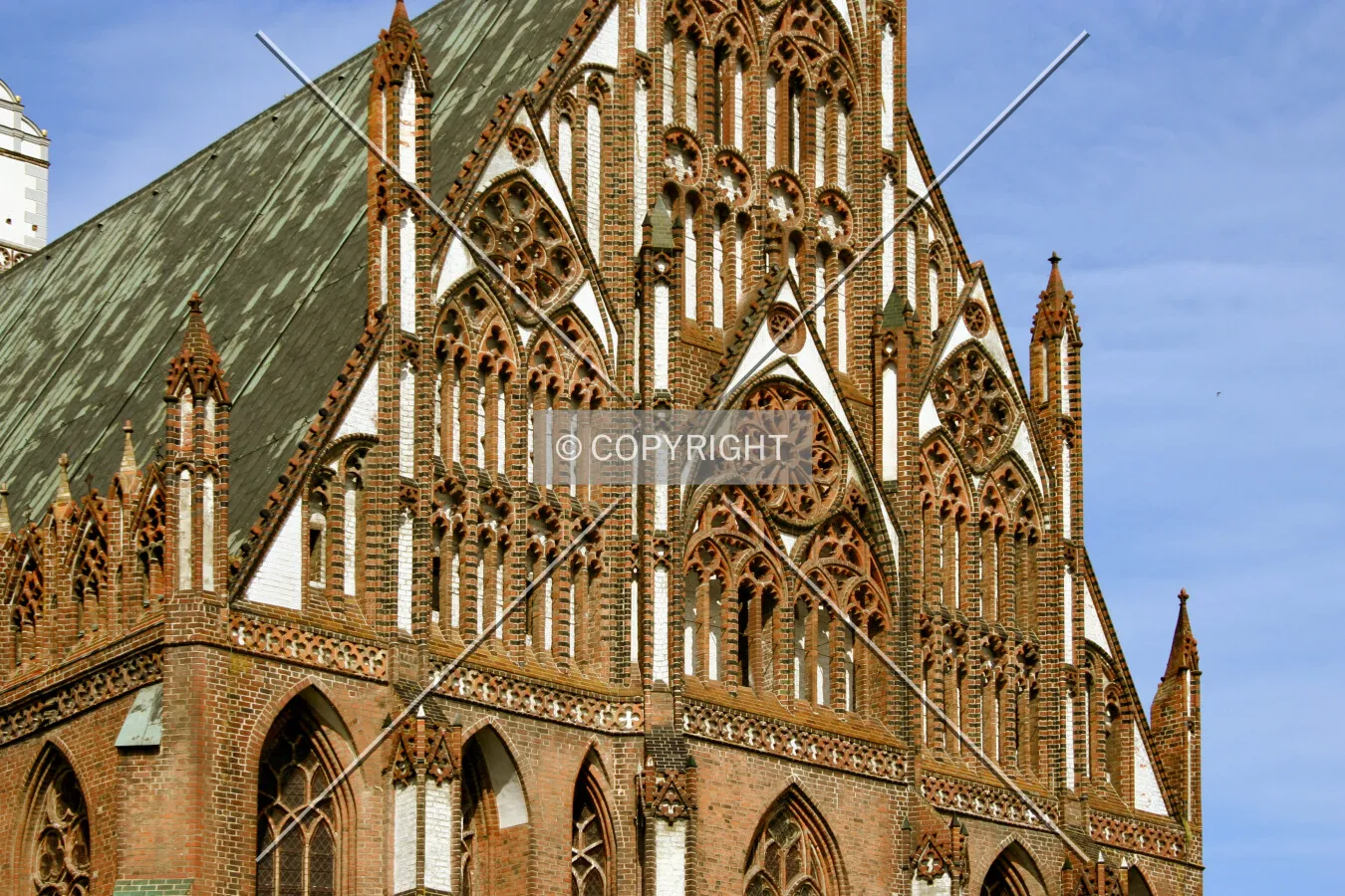 Detail of the ornate Backstein-Gothik east end