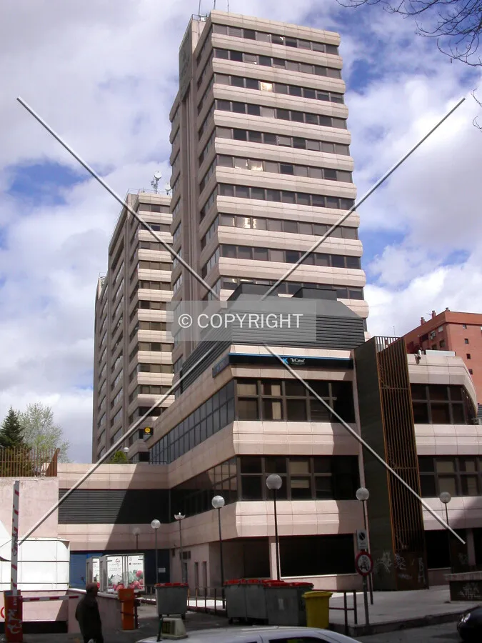 The tower with its sister tower behind
